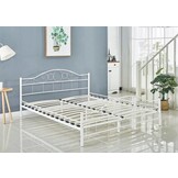 Metalen bedframe met lattenbodem- 160x200 - wit