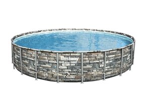 Bestway Power Steel zwembad 671 x 132 cm - Steen-look - complete set
