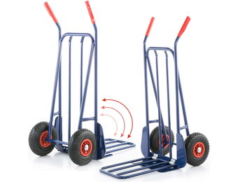 Steekwagen opvouwbaar - steekkar - tot 280 kg - staal - blauw