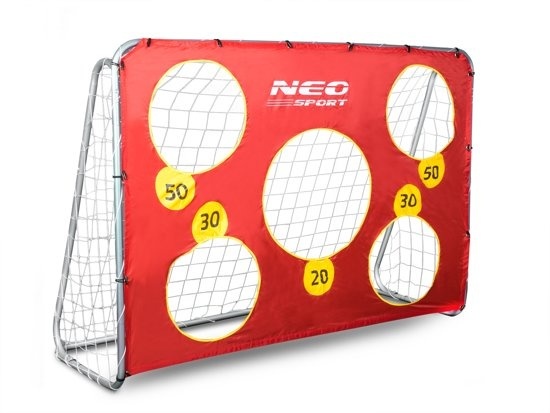 Voetbaldoel - 215x153x76 cm - met richtoefening - buiten gebruik