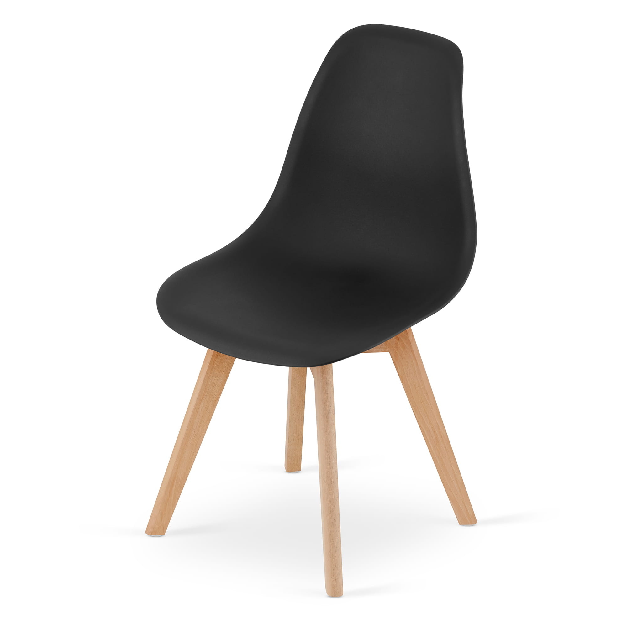 Eetkamerstoelen KITO - set van 6 eettafel stoelen - zwart