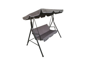 Schommelbank - tuin - 3 persoons - 170x110x152 cm - grijs