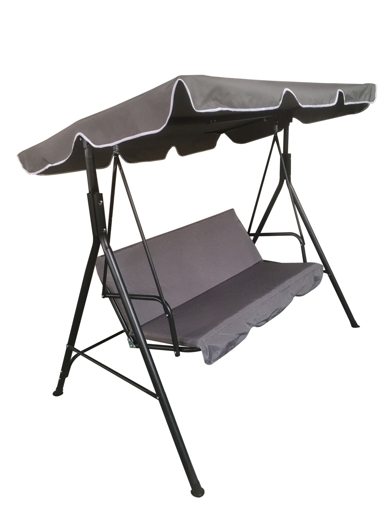 Schommelbank - tuin - 3 persoons - 170x110x152 cm - grijs