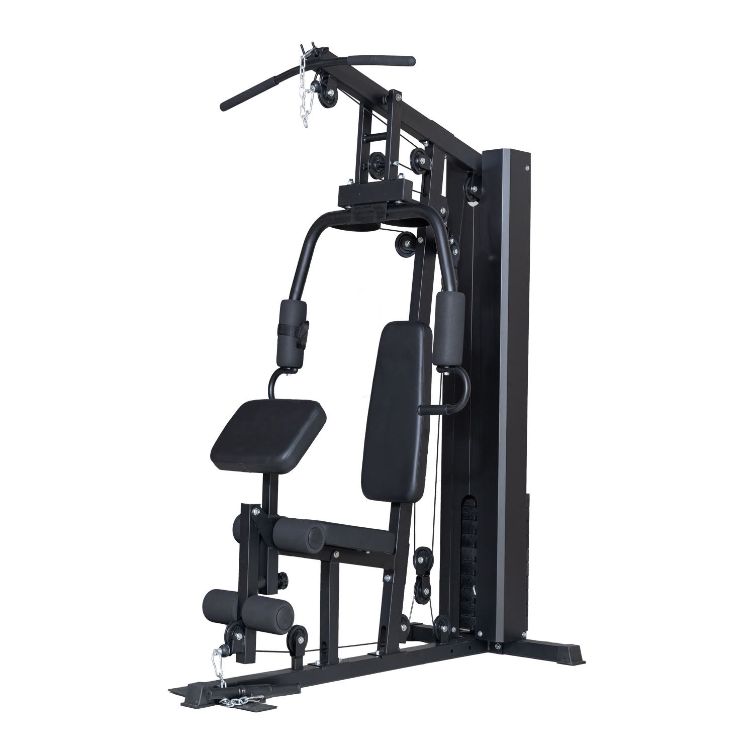 Krachtstation home gym zwart met 70 kg gewichten
