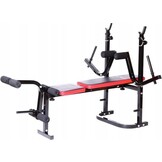 Sportbank multifunctioneel volledig instelbaar voor gewichten zwart & rood
