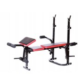 Sportbank multifunctioneel volledig instelbaar voor gewichten zwart & rood