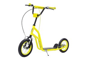 Kinder step met 12’’ luchtbanden – dubbele V-brake –geel