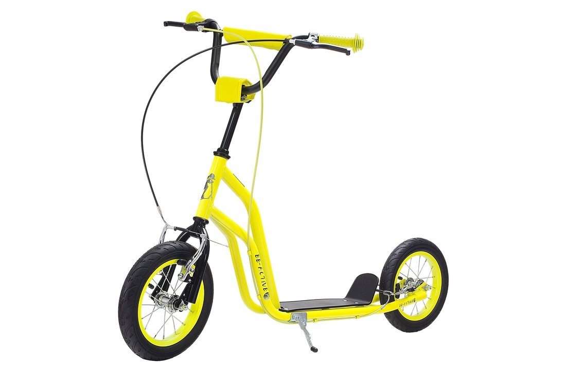 Kinder step met 12’’ luchtbanden – dubbele V-brake –geel