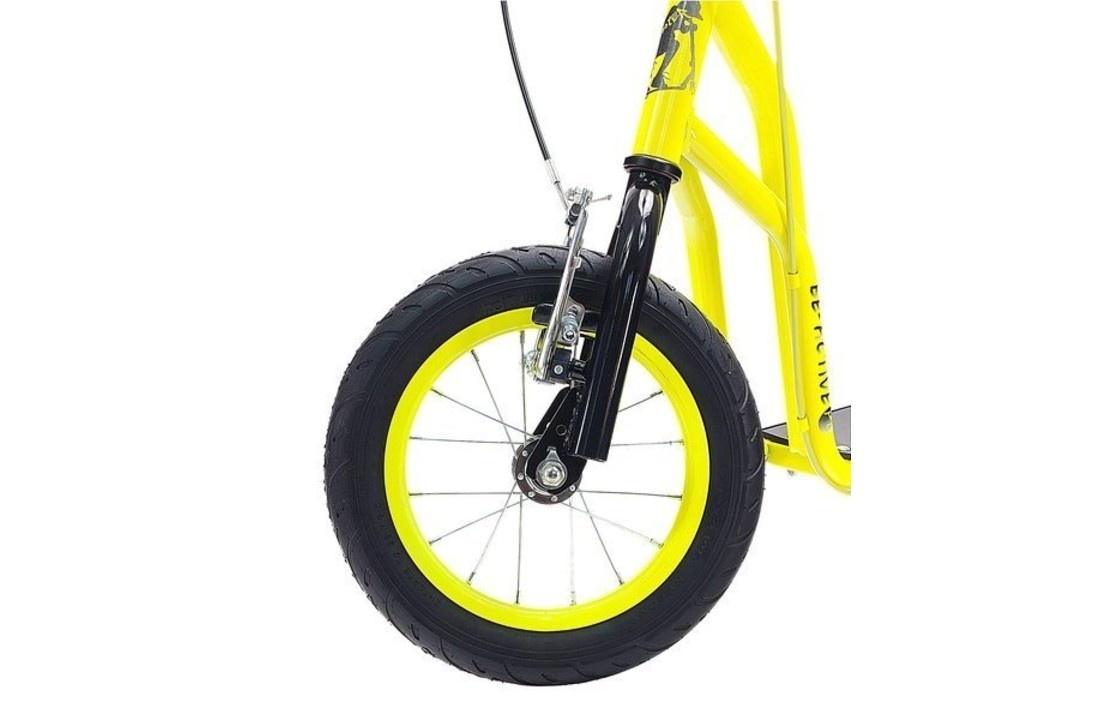 Kinder step met 12’’ luchtbanden – dubbele V-brake –geel