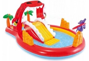 Opblaas peuter zwembad - draken bad - met glijbaan