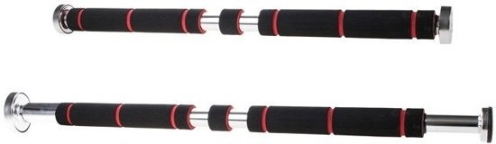 Optrekstang deurpost - verstelbaar - pull-up bar doorway - 62 tot 100 cm - tot 100 KG - met handvaten