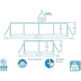 Bestway Steel Pro 400x211x81 cm - inclusief pomp & filters buiten opzetzwembad rechthoek