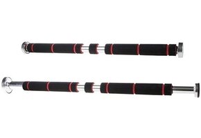 Optrekstang deurpost - verstelbaar - pull-up bar doorway - 83 tot 130 cm - tot 100 KG - met handvaten