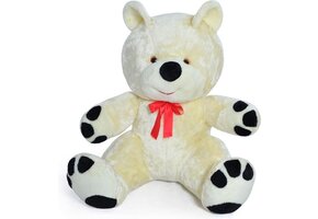 Grote knuffelbeer wit zwart 120 cm XL