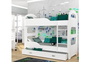 Kinder stapelbed wit - 160 x 80 cm