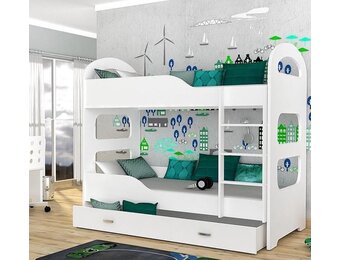 Kinder stapelbed wit - 160 x 80 cm