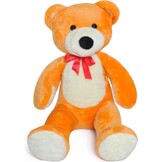 Grote knuffelbeer oranje 105 cm XL