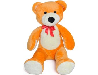 Grote knuffelbeer oranje 105 cm XL