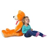 Grote knuffelbeer oranje 105 cm XL
