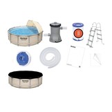 Bestway Power Steel zwembad 396 x 107 cm Rotan-look - complete set