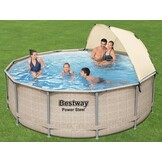 Bestway Power Steel zwembad 396 x 107 cm Rotan-look - complete set