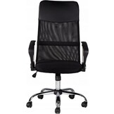 Bureaustoel - mesh ademende rugleuning - hoogte verstelbaar - zwart