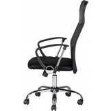 Bureaustoel - mesh ademende rugleuning - hoogte verstelbaar - zwart