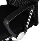 Bureaustoel - mesh ademende rugleuning - hoogte verstelbaar - zwart