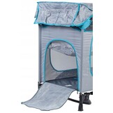 Reisbedje met klamboe zijkanten - opvouwbaar - grijs