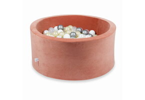 Ballenbak - 300 ballen - 90x40cm - rond - terra, multicolour