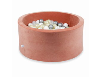 Ballenbak - 300 ballen - 90x40cm - rond - terra, multicolour