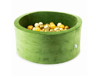 Ballenbak - 300 ballen - 90x40 cm - rond - groen, multicolour