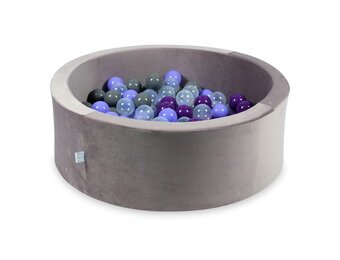 Ballenbak - 200 ballen - 90x30cm - rond - lila, multicolour