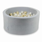 Ballenbak - 300 ballen - 90x40cm - rond - grijs, multicolour