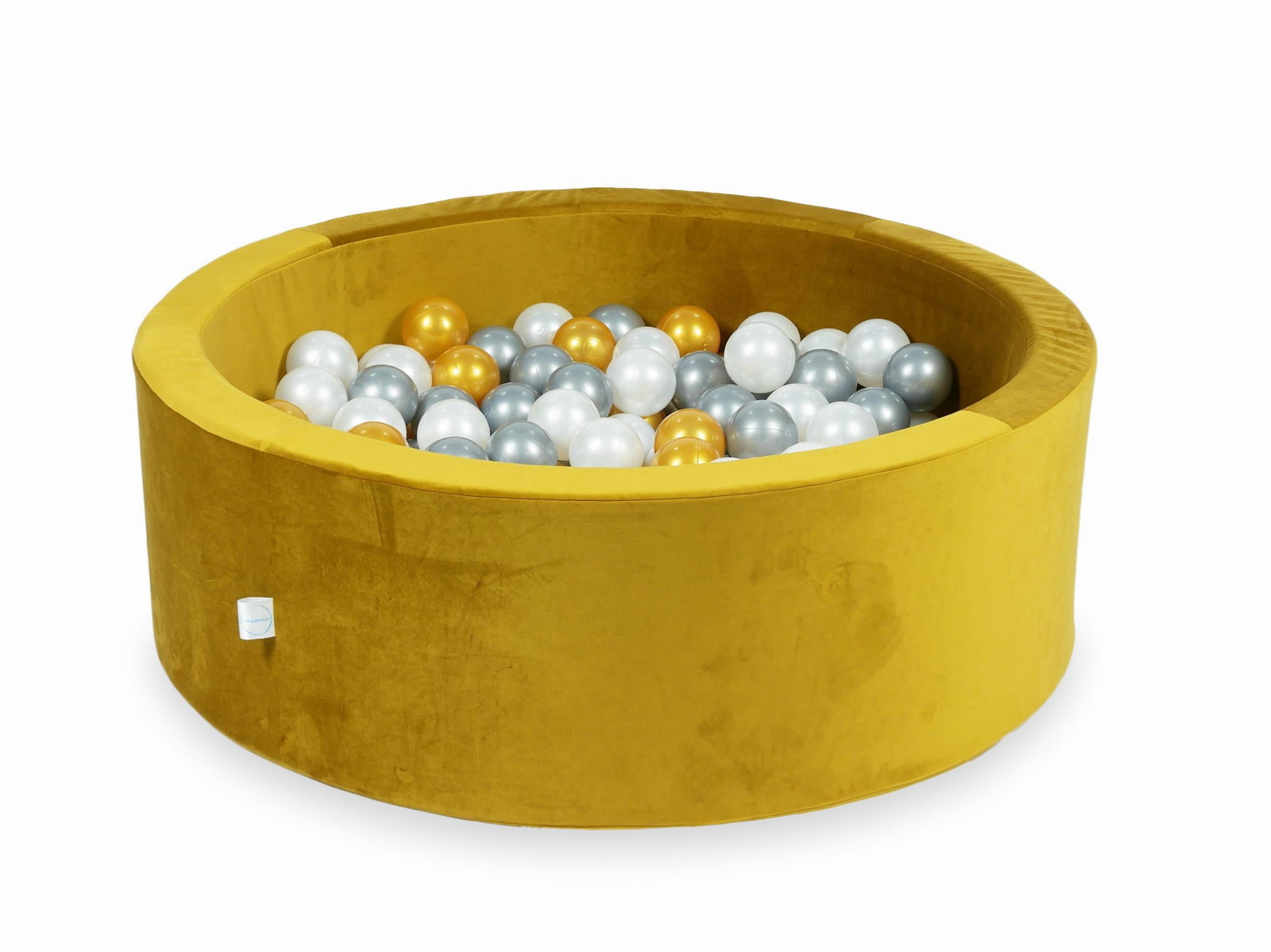 Ballenbak - 200 ballen - 90x30cm - goud, multicolour - rond