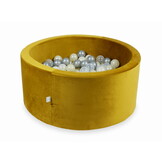 Ballenbak - rond - 90x40cm - goud, multicolour - 300 ballen