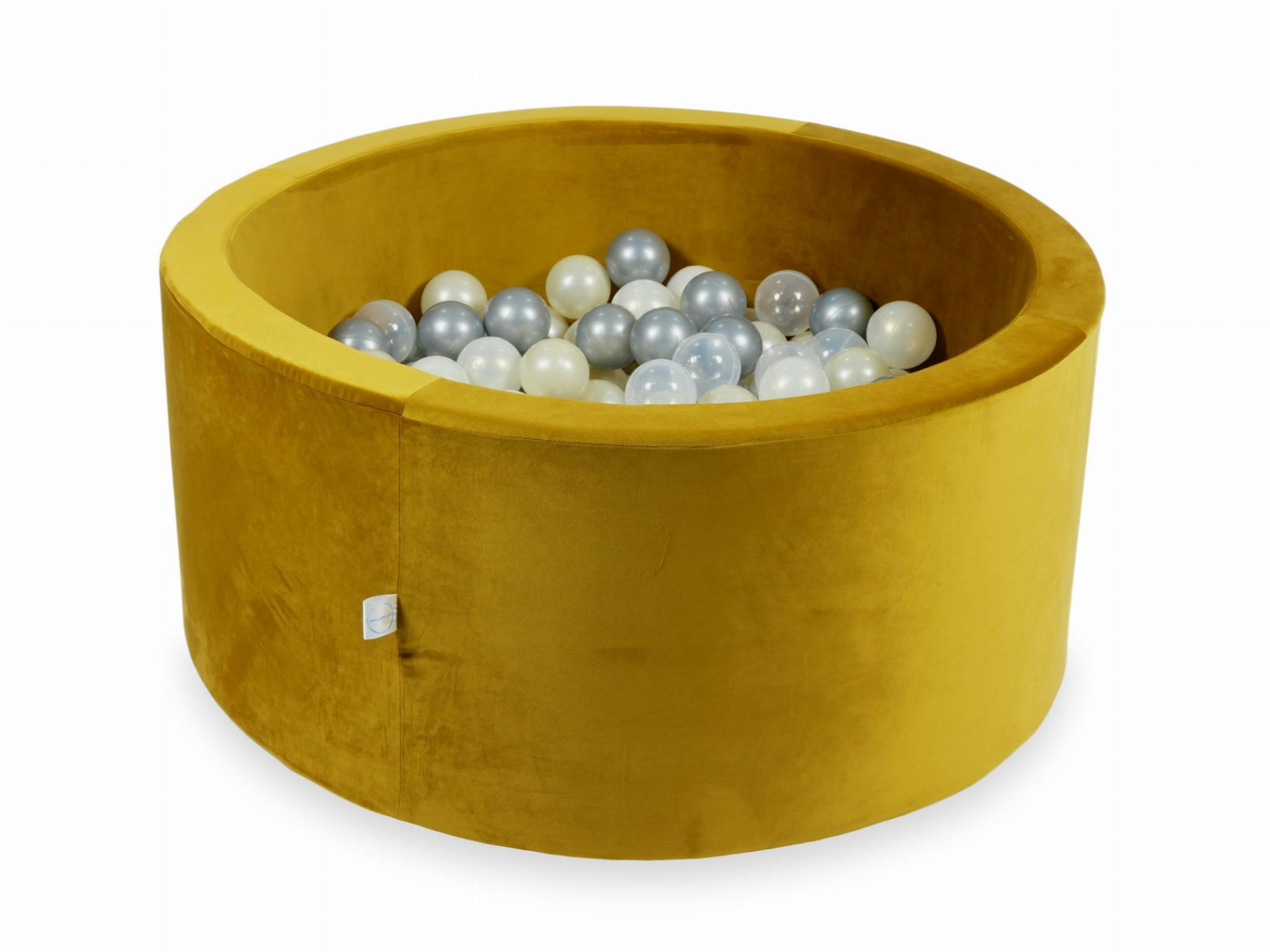Ballenbak - rond - 90x40cm - goud, multicolour - 300 ballen