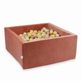 Ballenbak - 400 ballen - vierkant - 90x90x40 cm - terra