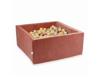 Ballenbak - 400 ballen - vierkant - 90x90x40 cm - terra