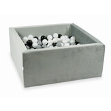 Ballenbak - vierkant - 400 ballen - 90x90x40 cm - grijs