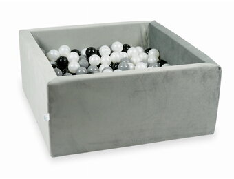 Ballenbak - vierkant - 400 ballen - 90x90x40 cm - grijs