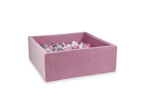 Ballenbak - 400 ballen - 110x110x40 cm - vierkant - roze