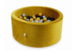 Ballenbak - 300 ballen - 90x40cm - goud, multicolour - rond
