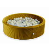 Ballenbak - rond - goud, multicolour - 400 ballen - 110x30cm