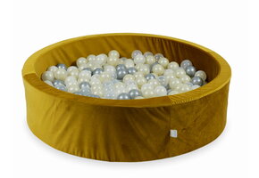 Ballenbak - rond - goud, multicolour - 400 ballen - 110x30cm