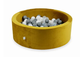 Ballenbak - 200 ballen - rond - 90x30cm - goud, multicolour