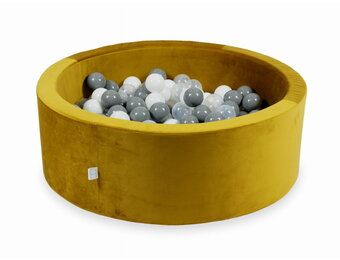 Ballenbak - 200 ballen - rond - 90x30cm - goud, multicolour