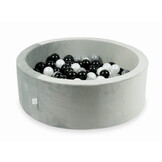 Ballenbak - rond -  200 ballen - 90x30cm - grijs, multicolour