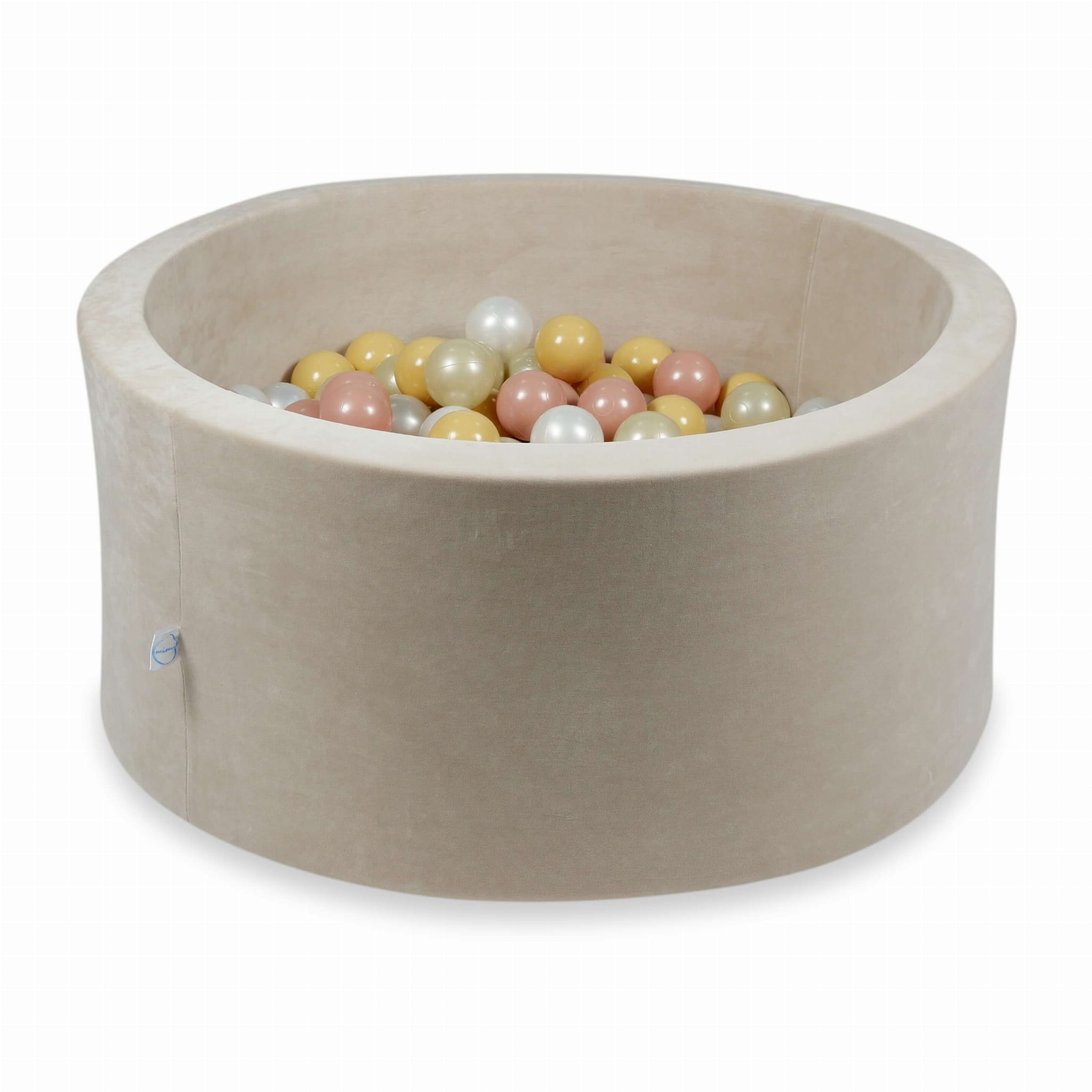 Ballenbak - 300 ballen - 90x30cm - rond - beige, multicolour