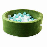 Ballenbak - 200 ballen - rond - 90x30cm - groen, multicolour